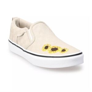 Like New Vans Asher Sunflower Slip Ons Size 1